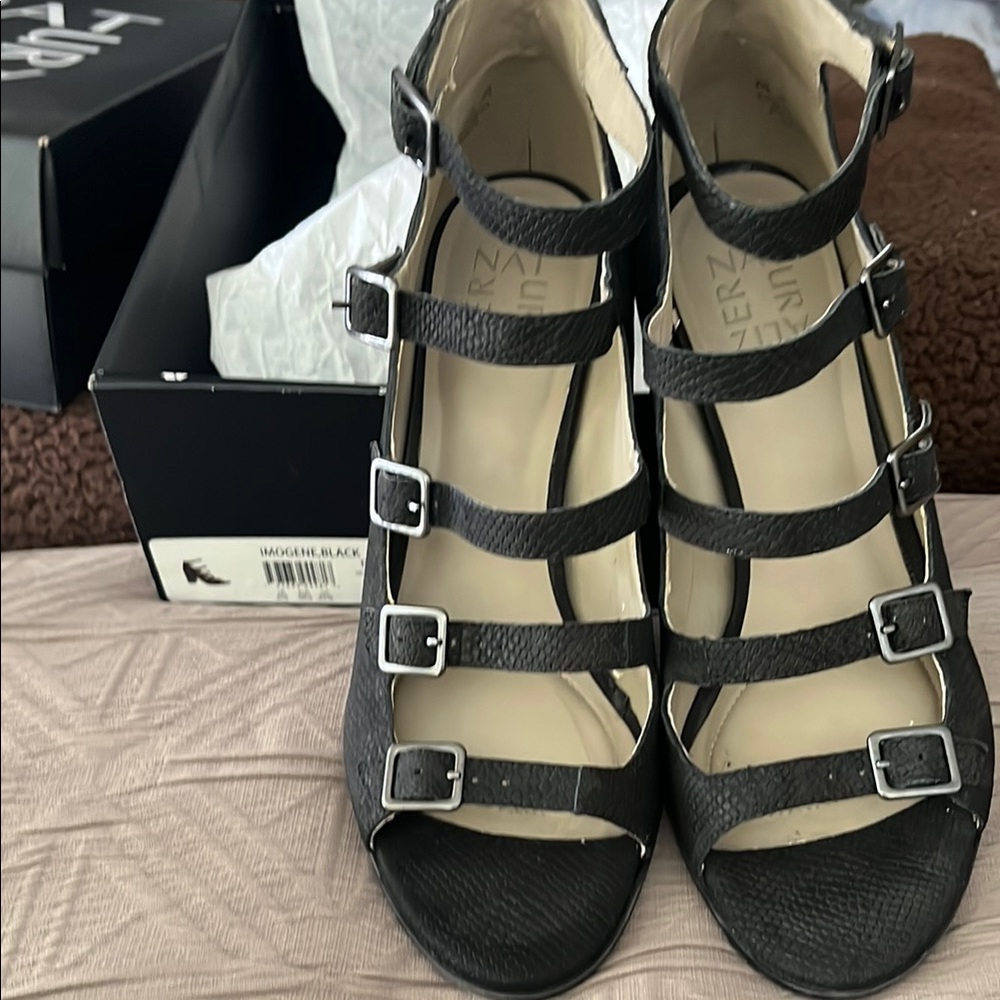 Naturalizer brand Black Strappy Sandals